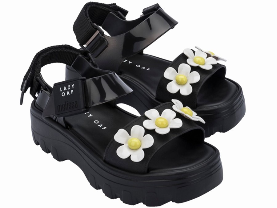 Sandalias Melissa Lazy Oaf Kick Off Mujer - Negras - Argentina HJM-830714